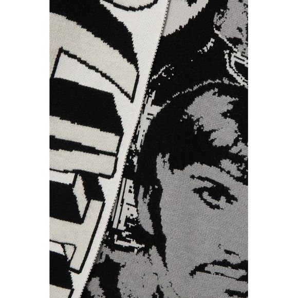 STELLA MCCARTNEY Black The Beatles Get Oversized Intarsia Cotton Coat - Picture 2 of 6